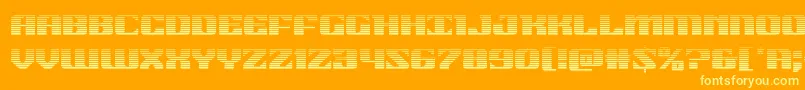 フォント21gunsalutegrad – オレンジの背景に黄色の文字