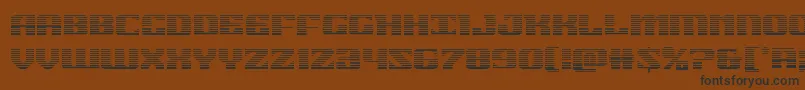 21gunsalutegrad-fontti – mustat fontit ruskealla taustalla