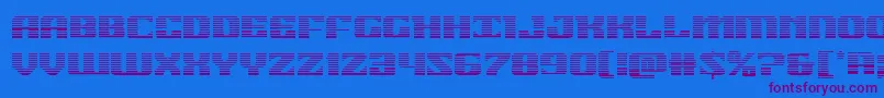 21gunsalutegrad Font – Purple Fonts on Blue Background