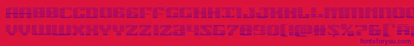 フォント21gunsalutegrad – 赤い背景に紫のフォント