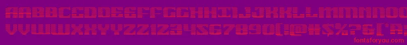 21gunsalutegrad-Schriftart – Rote Schriften auf violettem Hintergrund