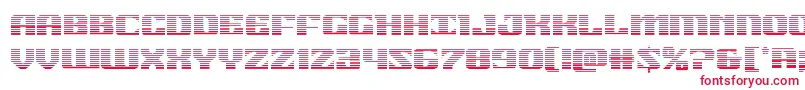 21gunsalutegrad-Schriftart – Rote Schriften auf weißem Hintergrund