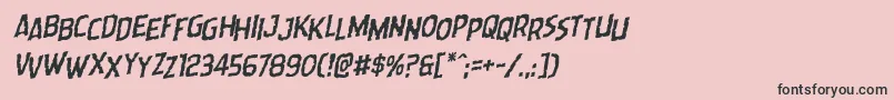 Wormcuisinestagrotal Font – Black Fonts on Pink Background