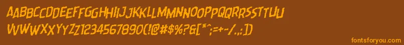 Wormcuisinestagrotal Font – Orange Fonts on Brown Background