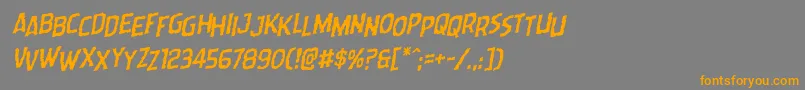 Wormcuisinestagrotal Font – Orange Fonts on Gray Background