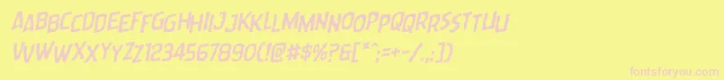 Wormcuisinestagrotal Font – Pink Fonts on Yellow Background