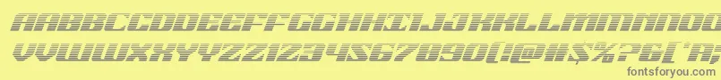 21gunsalutegradital Font – Gray Fonts on Yellow Background