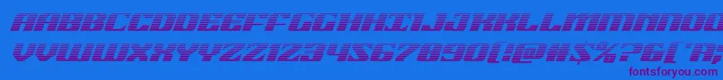 21gunsalutegradital-Schriftart – Violette Schriften auf blauem Hintergrund