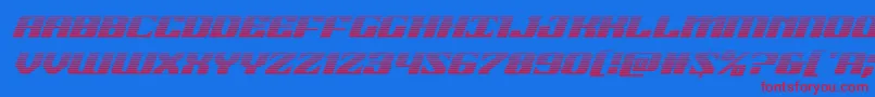 21gunsalutegradital Font – Red Fonts on Blue Background