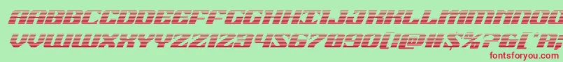 フォント21gunsalutegradital – 赤い文字の緑の背景