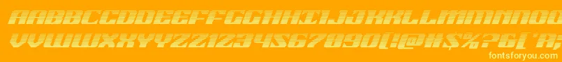 Police 21gunsalutegradital – polices jaunes sur fond orange