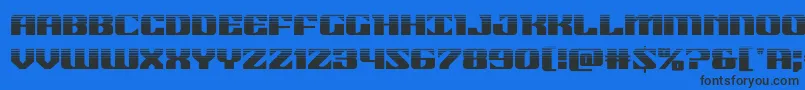 21gunsalutehalf Font – Black Fonts on Blue Background