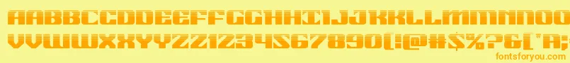 21gunsalutehalf Font – Orange Fonts on Yellow Background