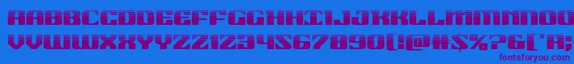 21gunsalutehalf Font – Purple Fonts on Blue Background