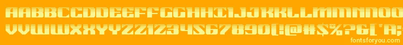 21gunsalutehalf Font – Yellow Fonts on Orange Background