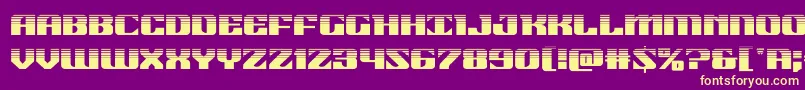 21gunsalutehalf Font – Yellow Fonts on Purple Background