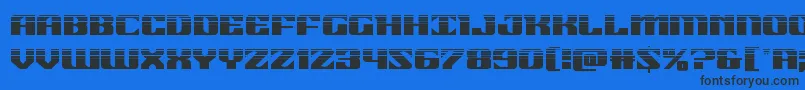 21gunsalutehalf Font – Black Fonts on Blue Background