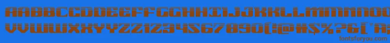21gunsalutehalf Font – Brown Fonts on Blue Background