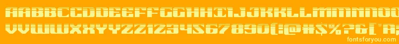 フォント21gunsalutehalf – オレンジの背景に黄色の文字