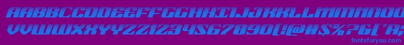21gunsalutehalfital-fontti – siniset fontit violetilla taustalla