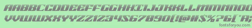 21gunsalutehalfital Font – Gray Fonts on Green Background
