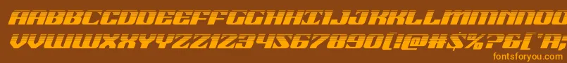 Lisätietoja 21gunsalutehalfital-fontista 21gunsalutehalfital-fontti – oranssit fontit ruskealla taustalla