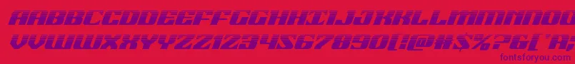 フォント21gunsalutehalfital – 赤い背景に紫のフォント