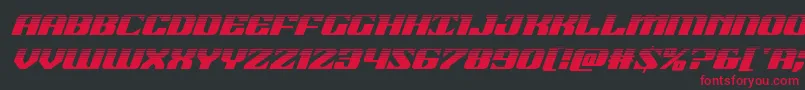 フォント21gunsalutehalfital – 黒い背景に赤い文字