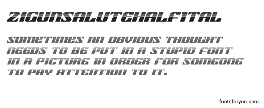 Review of the 21gunsalutehalfital (118514) Font