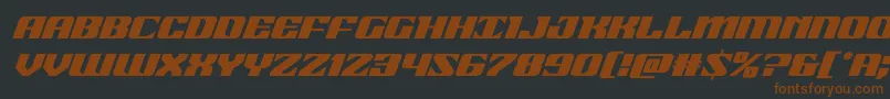 Шрифт 21gunsaluteital – коричневые шрифты на чёрном фоне