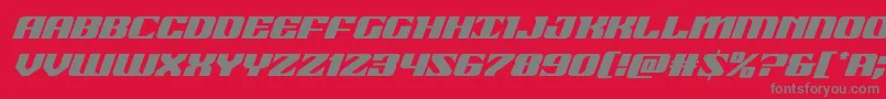 フォント21gunsaluteital – 赤い背景に灰色の文字