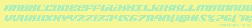 21gunsaluteital Font – Green Fonts on Yellow Background