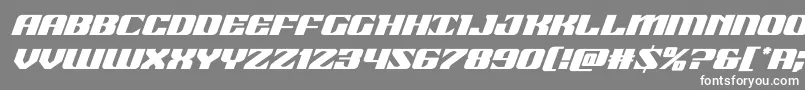 フォント21gunsaluteital – 灰色の背景に白い文字