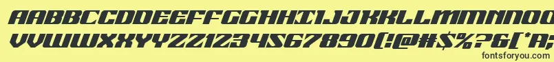 21gunsaluteital Font – Black Fonts on Yellow Background