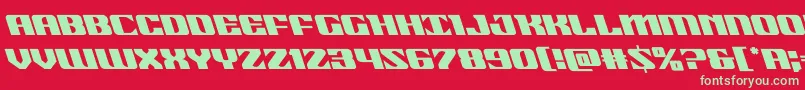 21gunsaluteleft Font – Green Fonts on Red Background