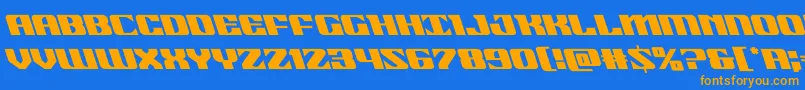 21gunsaluteleft Font – Orange Fonts on Blue Background