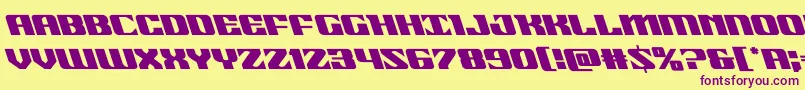 21gunsaluteleft Font – Purple Fonts on Yellow Background