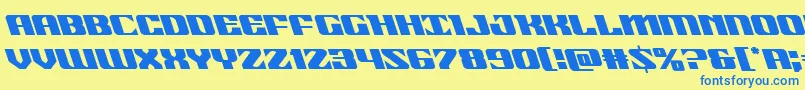 Шрифт 21gunsaluteleft – синие шрифты на жёлтом фоне