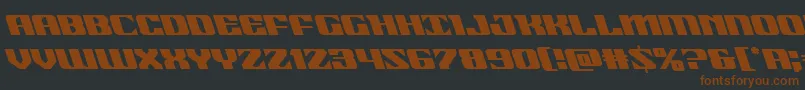 21gunsaluteleft-Schriftart – Braune Schriften auf schwarzem Hintergrund