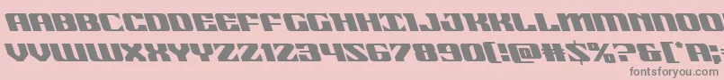 フォント21gunsaluteleft – ピンクの背景に灰色の文字