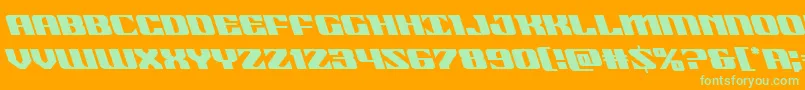 Шрифт 21gunsaluteleft – зелёные шрифты на оранжевом фоне