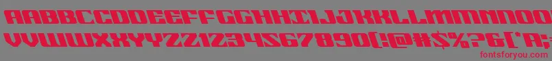 フォント21gunsaluteleft – 赤い文字の灰色の背景