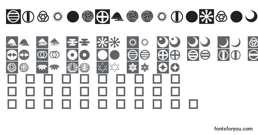 Schriftart OrientPatternDingsSet5 – Alphabet, Zahlen, spezielle Symbole