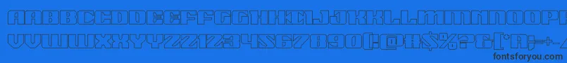 21gunsaluteout Font – Black Fonts on Blue Background