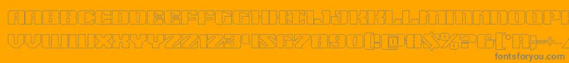 21gunsaluteout Font – Gray Fonts on Orange Background