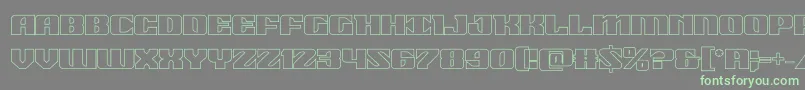 21gunsaluteout Font – Green Fonts on Gray Background