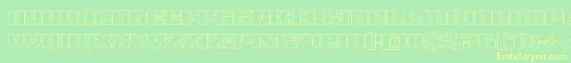 21gunsaluteout Font – Yellow Fonts on Green Background