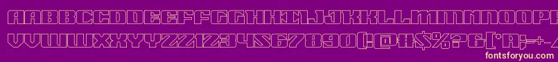 21gunsaluteout Font – Yellow Fonts on Purple Background