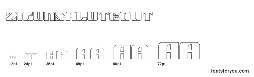 Размеры шрифта 21gunsaluteout (118520)