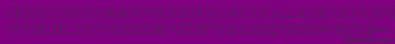 21gunsaluteout-Schriftart – Schwarze Schriften auf violettem Hintergrund